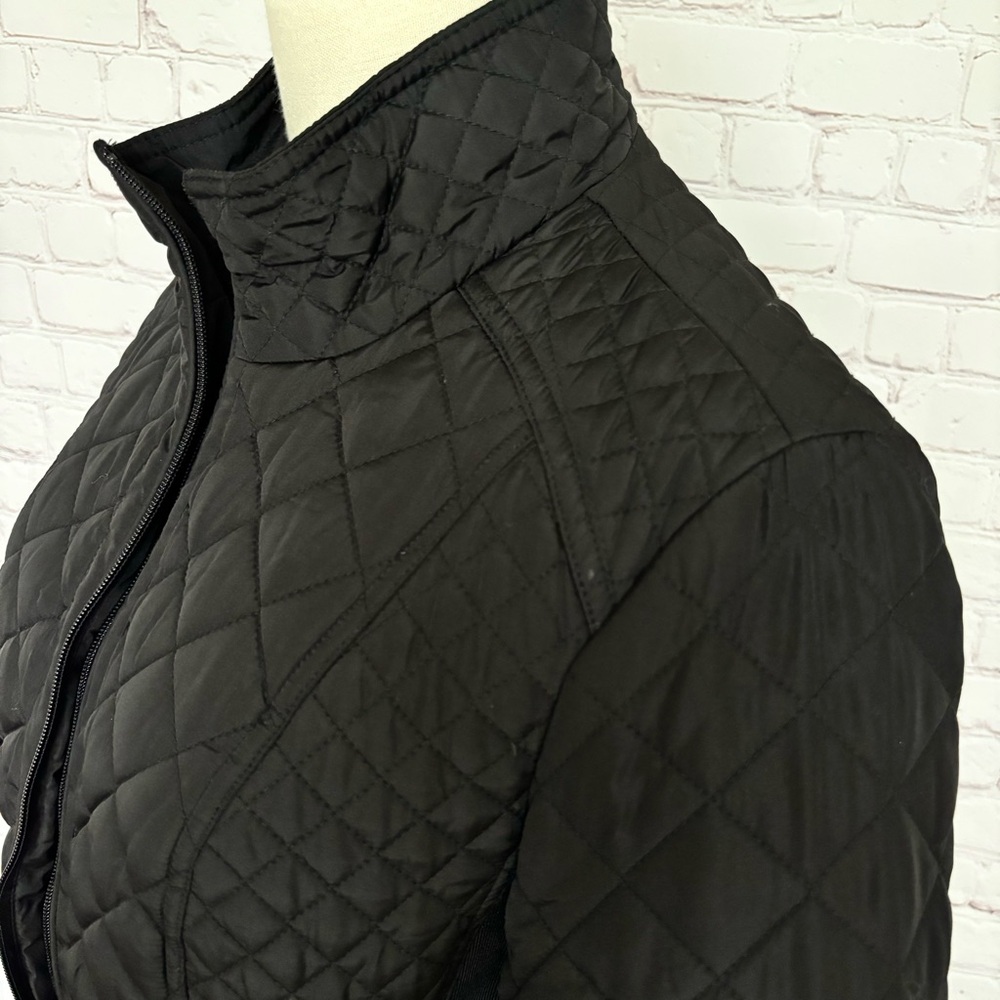 WEATHERPROOF Black Quilted Jacket with Side Stretch Panels--M - Picture 6 of 16